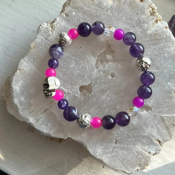 ✨Handmade Protection -Spiritual Growth -Transformation Crystal Healing bracelet - Picture 1 of 4